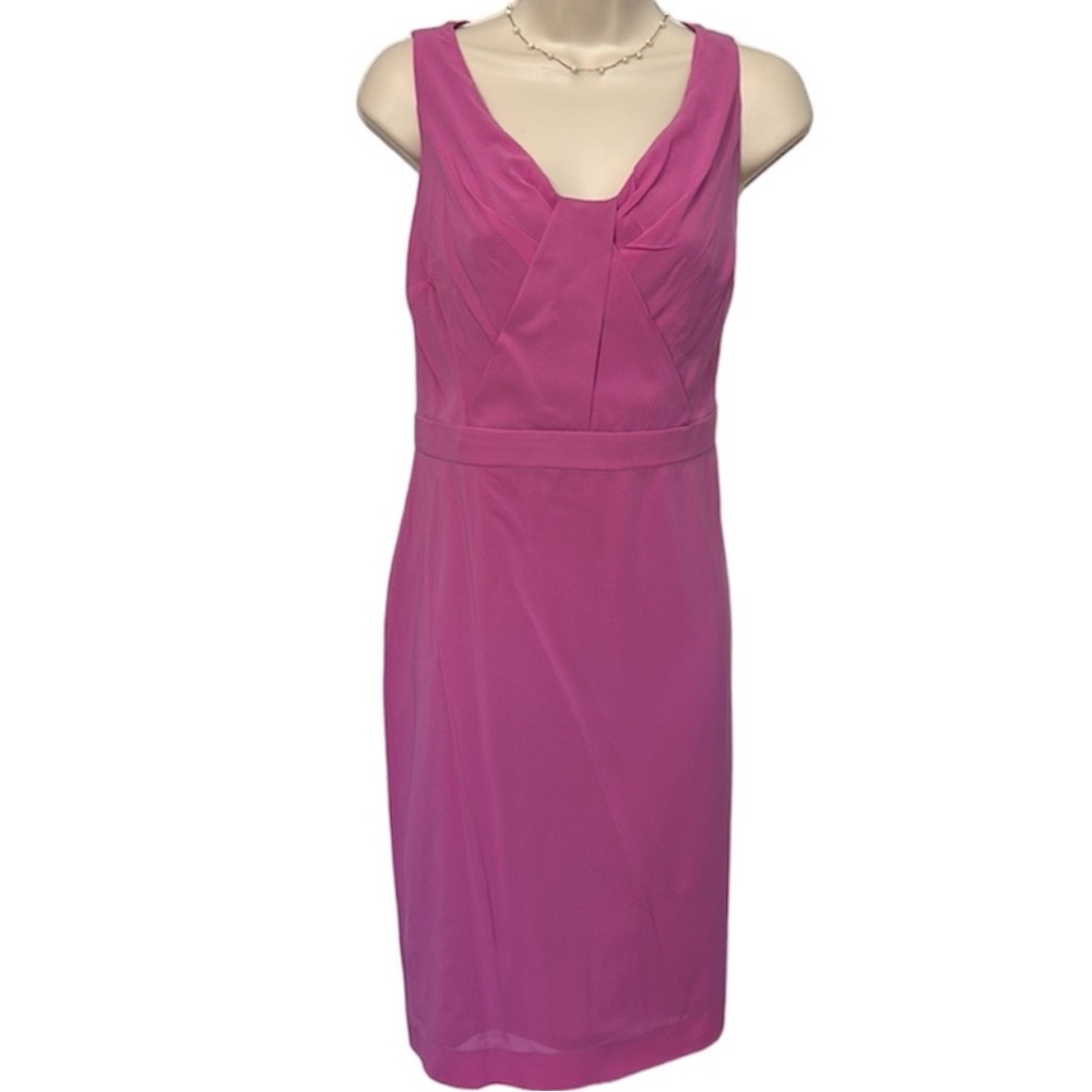 Ann Taylor Purple Sleeveless Silk Sheath Dress